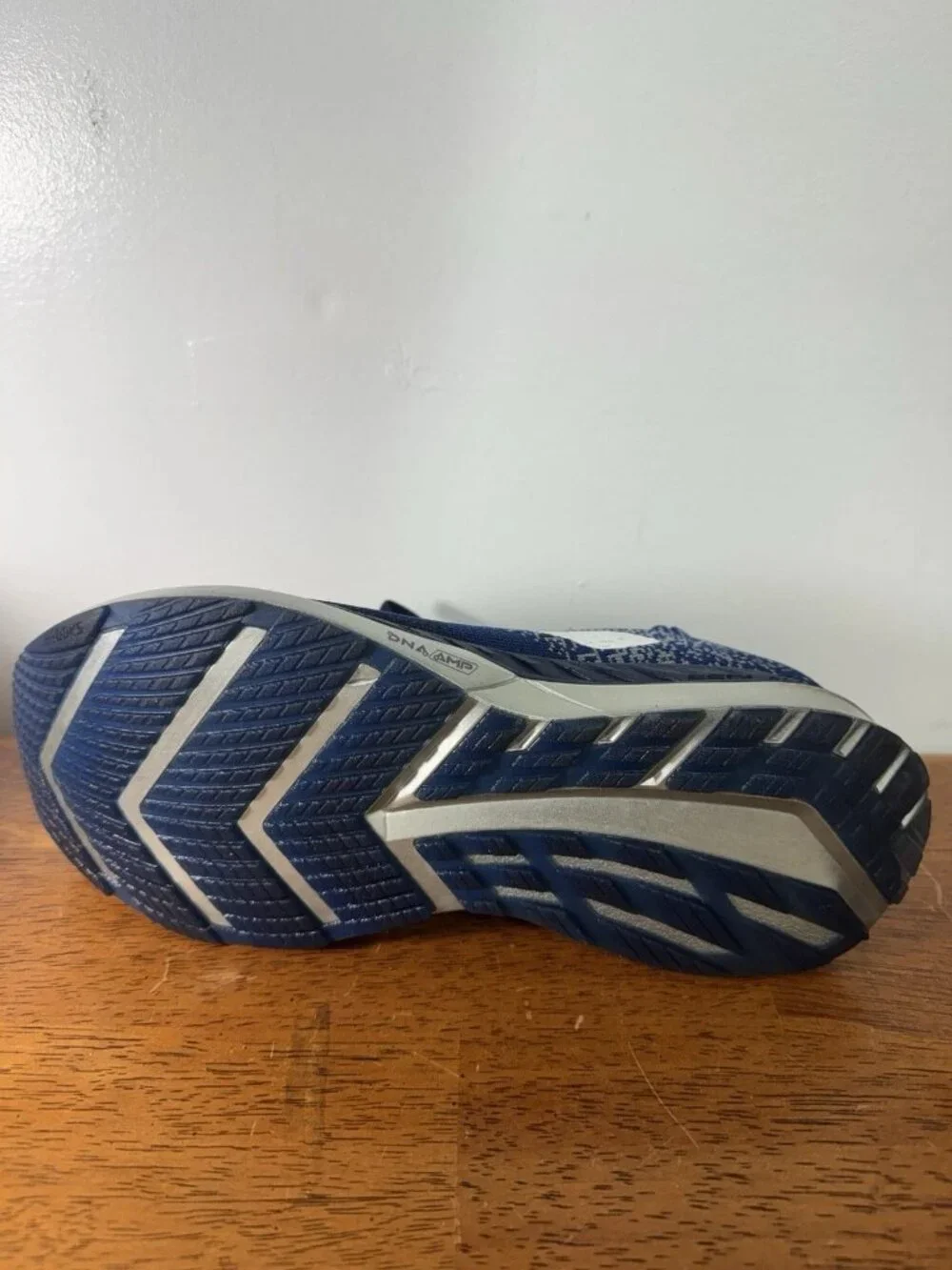 Brooks Men’s Running Shoes Size 7.5 Blue Gray Knit Athletic Sneakers EU 40.5